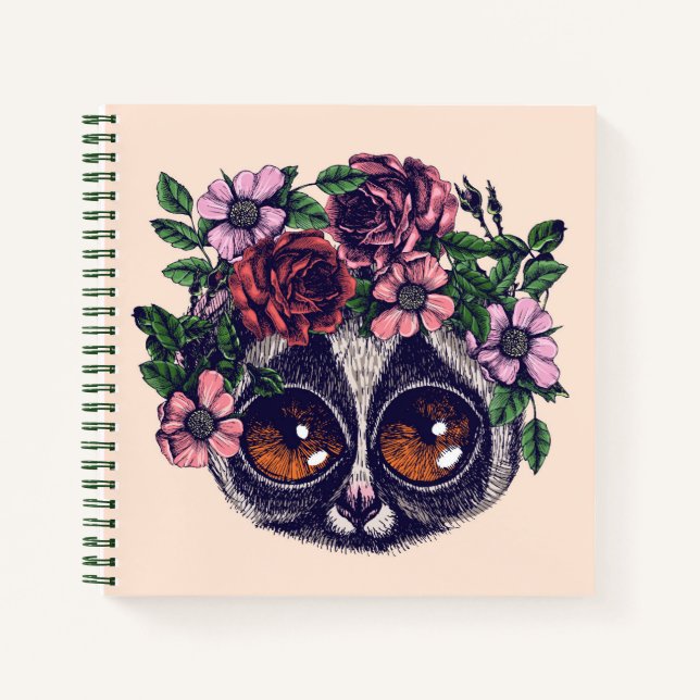 Cuaderno Sweet Floral Lemur (Anverso)