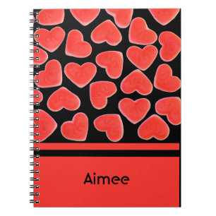 Cuaderno Sweet Hearts Black 'Your Name' bloc de notas