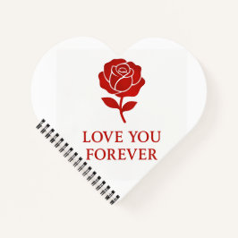 Cuaderno Sweet Rose Forever Message Valentine Cute