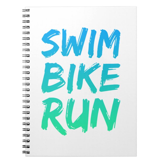 Cuaderno Swim Bike Run gran diseño (Frente)