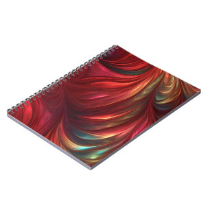 Cuaderno Swirl irlandés de resumen rojo