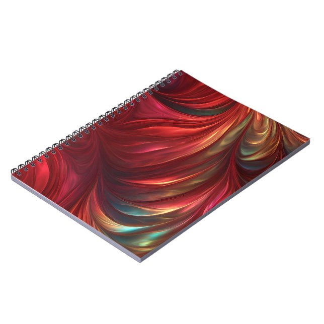 Cuaderno Swirl irlandés de resumen rojo (Lado Izquierdo)