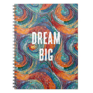 Cuaderno Swirl Naranja Rojo Azul