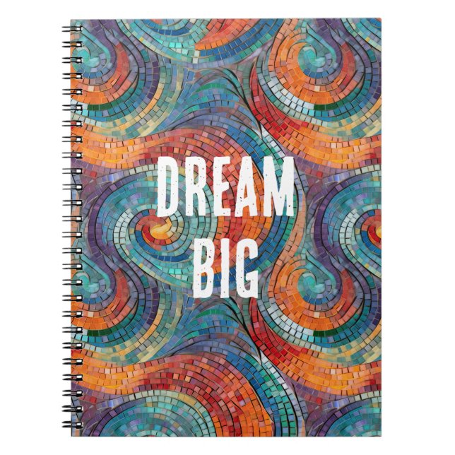 Cuaderno Swirl Naranja Rojo Azul (Frente)