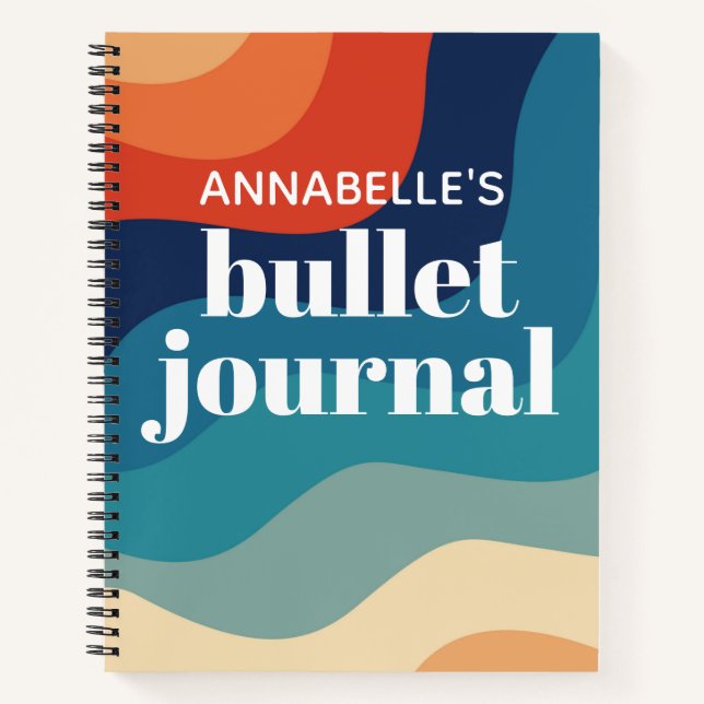 Cuaderno Swirl Retro Waves Rainbow Bullet Journal (Anverso)