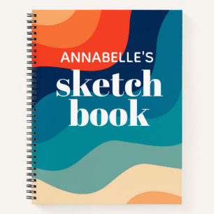 Cuaderno Swirl Retro Waves Rainbow Sketchbook