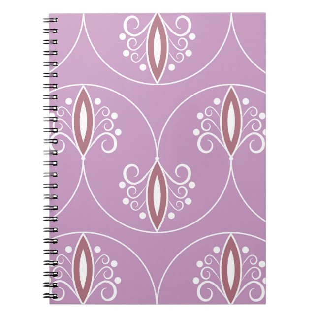 Cuaderno Swirling Elegance: Geométrica de época (Frente)