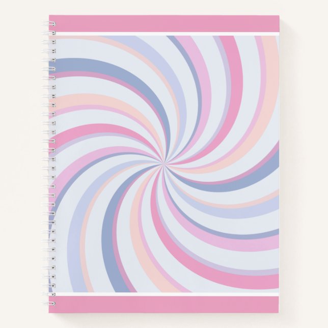 Cuaderno Swirls Peach Blue Rosa (Anverso)