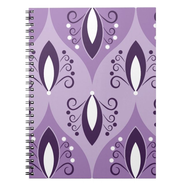 Cuaderno Swirls Vintage Geometric Seamless Art (Frente)