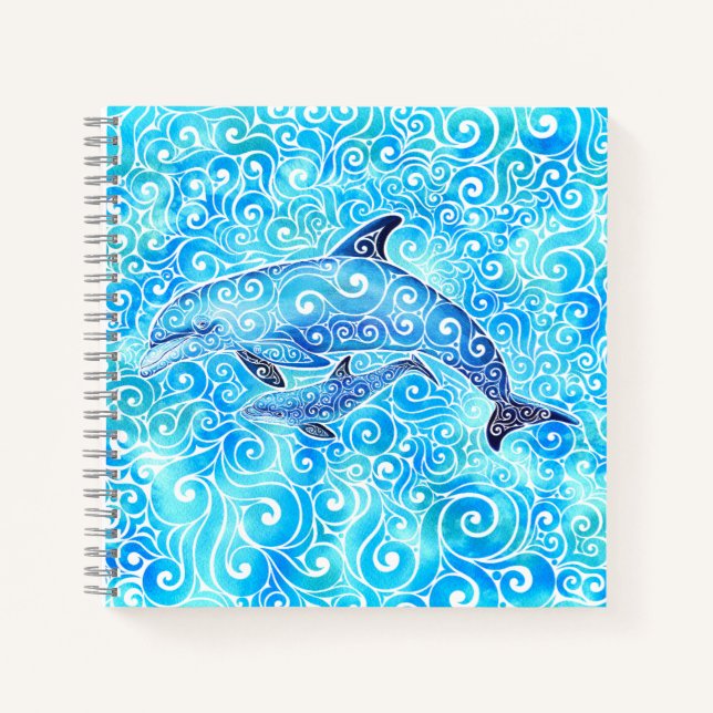 Cuaderno Swirly Dolphin (Anverso)