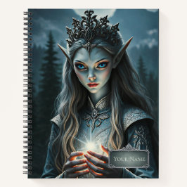 Cuaderno Sylvarae Nightwhisper – Hechicera Elfa de Fantasía