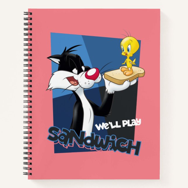 Cuaderno SYLVESTER™ y TWEETY™ "Jugaremos sándwich" (Anverso)