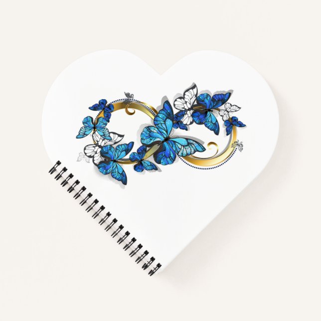 Cuaderno Symbol Infinity of Blue Morpho Butterflies (Anverso)