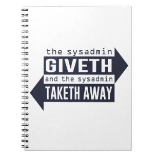 Cuaderno Sysadmin Giveth y Taketh lejos