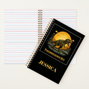 Cuaderno T-Rex bajo la Luna Prehistórica