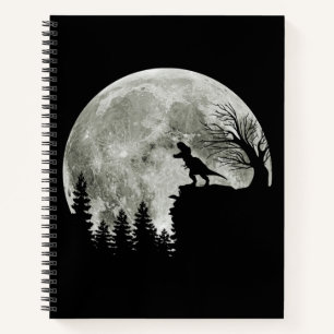 Cuaderno T Rex De Pie En La Montaña De Halloween
