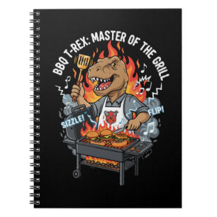 Cuaderno T-Rex divertido de barbacoa Maestro de la parrilla