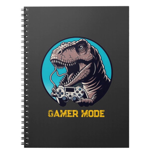 Cuaderno T-Rex Gamer Mode Dinosaur Art (Frente)