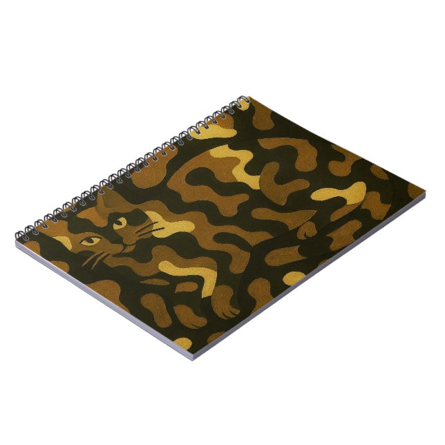 Cuaderno Tabby Cat Camouflage Art (Lado Izquierdo)