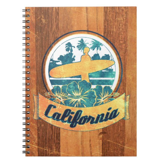 Cuaderno Tabla hawaiana de California (Frente)