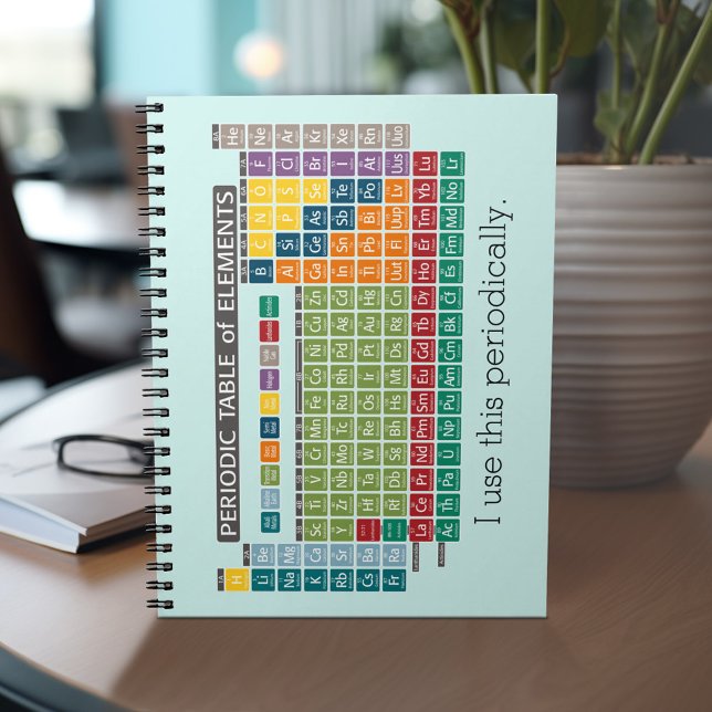 Cuaderno Tabla periódica de elementos (Personalized notebook with Periodic Table of Elements - can customize completely)