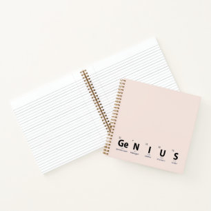 Cuaderno Tabla Periódica de 'Genio' - Beige Blush Suave