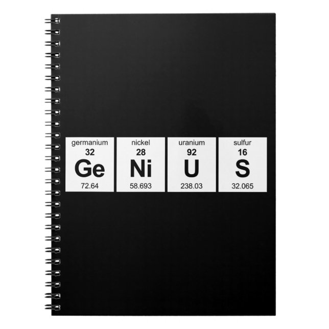 Cuaderno Tabla periódica de GeNiUS (Frente)