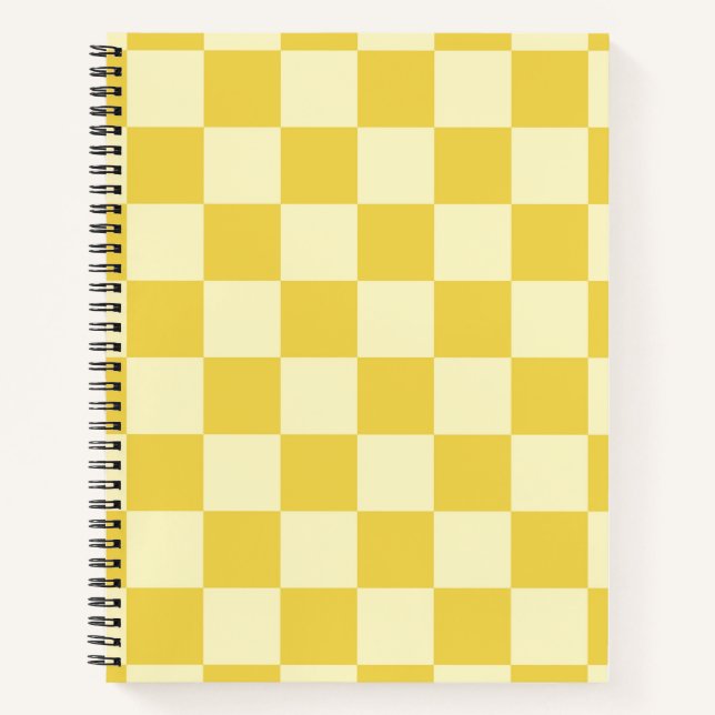 Cuaderno Tablero de ajedrez amarillo (Anverso)
