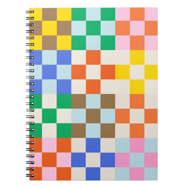 Cuaderno Tablero de ajedrez funky (Frente)