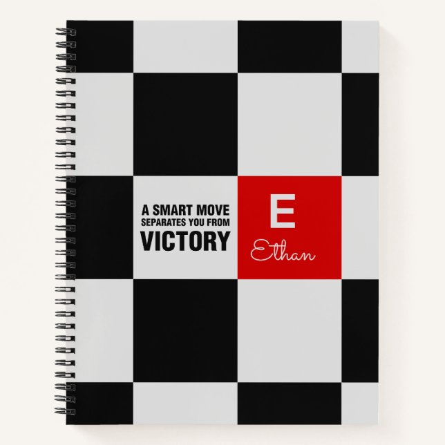 Cuaderno Tablero de Ajedrez Monograma (Anverso)