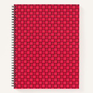 Cuaderno Tablero de ajedrez rojo negro