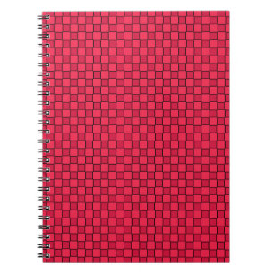 Cuaderno Tablero de ajedrez rojo negro