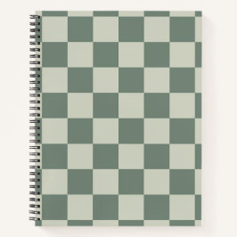 Cuaderno tablero de ajedrez verde