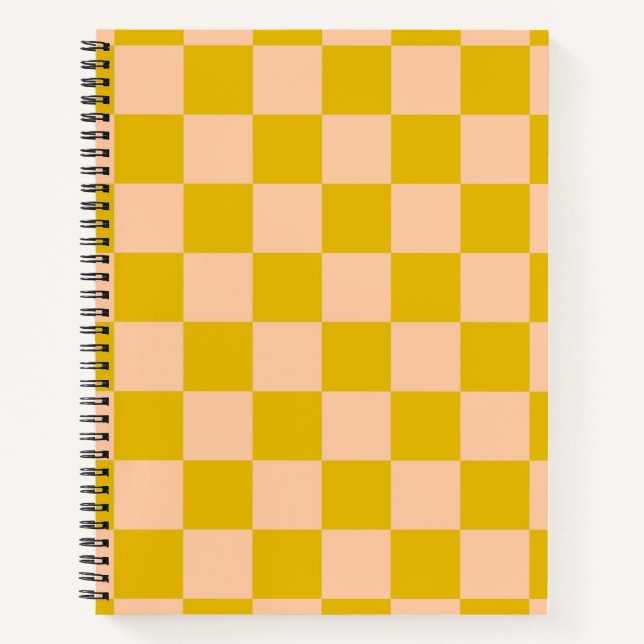 Cuaderno Tablero de chequeo de miel y melocotón (Anverso)