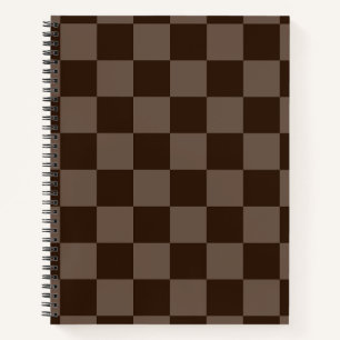Cuaderno Tablero de cheques de color marrón oscuro y quincy