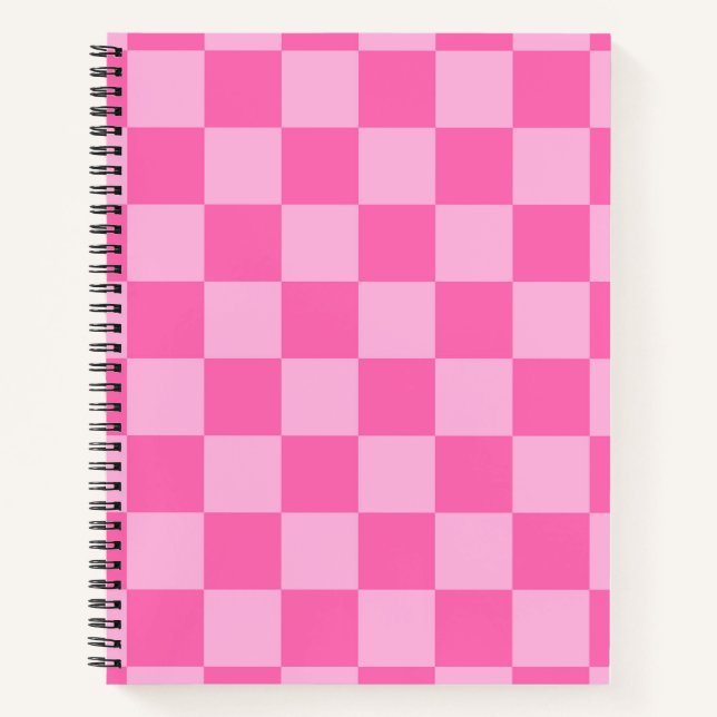 Cuaderno Tablero de cheques rosa caliente (Anverso)