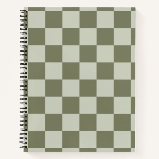 Cuaderno Tablero de cheques verde de sabio (Anverso)