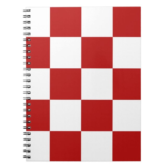 Cuaderno Tablero de damas Chex del mantel del café del (Frente)
