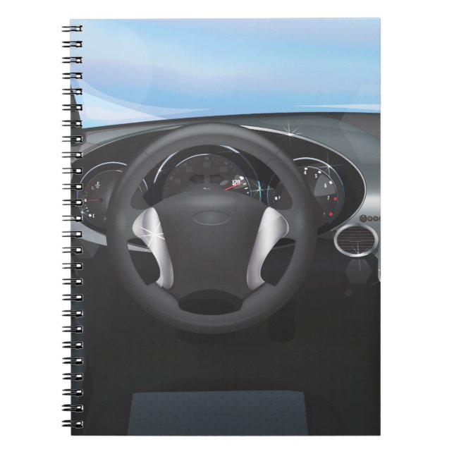 Cuaderno Tablero de instrumentos de automóvil deportivo (Frente)