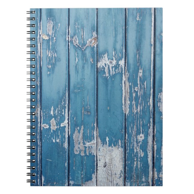 Cuaderno tablero de madera verde azulada y marrón (Frente)