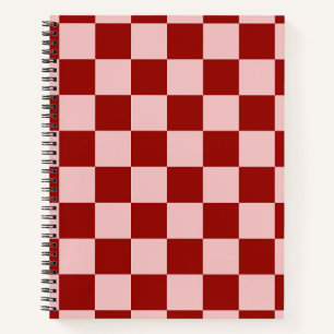 Cuaderno Tablero de verificación rojo y rosa