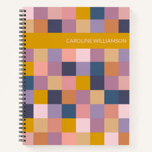 Cuaderno Tablero geométrico en morado personalizado