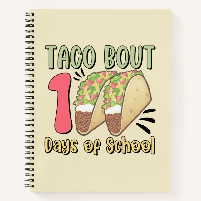 Cuaderno Taco acerca de 100 días de clases (Anverso)