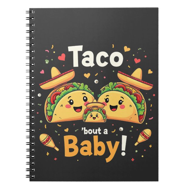Cuaderno Taco Bout una Invitación de embarazo infantil (Frente)