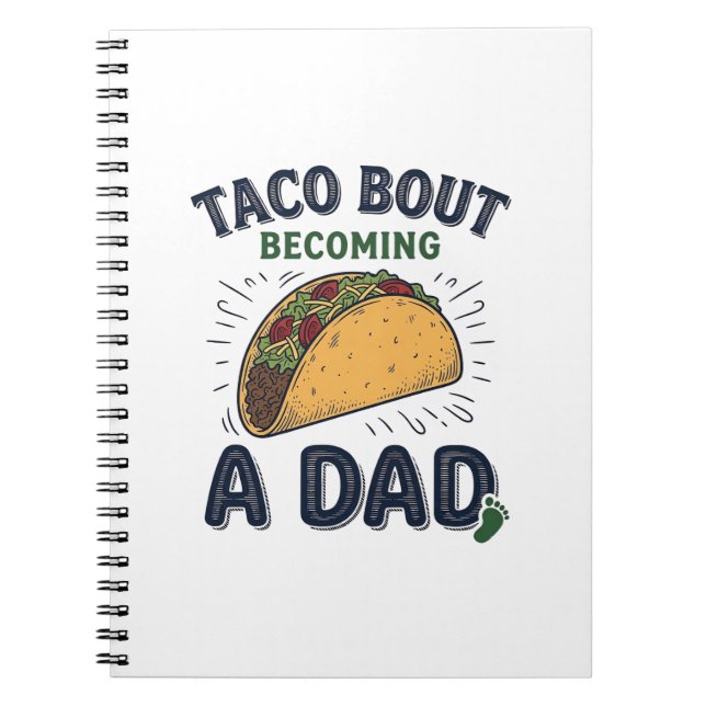 Cuaderno Taco Divertido Sobre Convertirse en Papá Anuncio d (Frente)