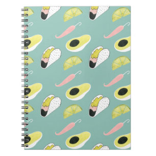 Cuaderno Taco sobre el amor  Patrón de elementos Taco