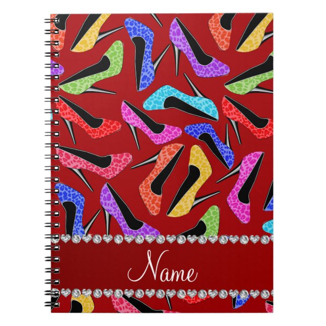 Cuaderno Tacones altos rojos conocidos personalizados del (Frente)