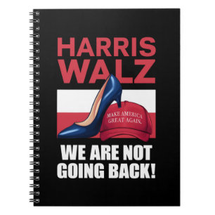 Cuaderno Tacones de Kamala Harris pisando sombrero rojo MAG