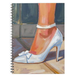 Cuaderno Tacones de novia blancos pintura de boda