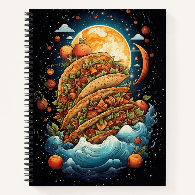 Cuaderno ¡Tacos espaciales, Yum! (Anverso)